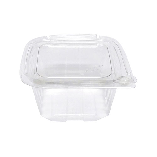 Karat 9x 9 PP Plastic Hinged Containers, Clear - 200 Pcs