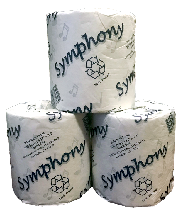 Symphony  toilet tissue – 2-ply rolls