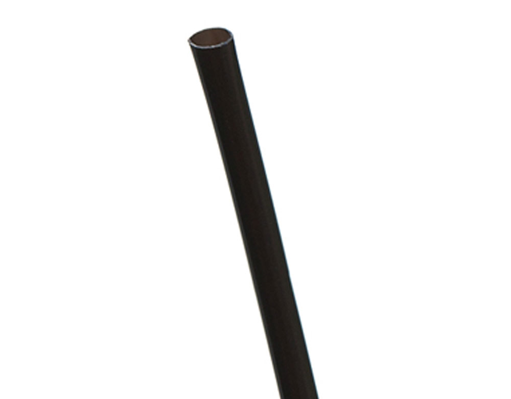 Tall jumbo straws black - unwrapped